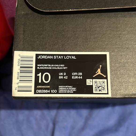 JORDAN *AUTHENTIC* Stay Loyal - Men Basketball Shoes White-Blue ORIGINAL SIZE 10 - Picture 9 of 13